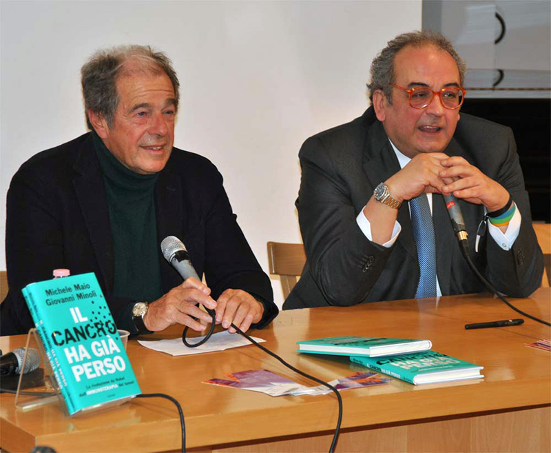 “Il cancro ha già perso”: il libro del professor Michele Maio e del giornalista Giovanni Minoli presentato per la prima volta a Siena, all’Accademia dei Fisiocritici (martedì 21 maggio, ore 18)