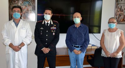 Il nuovo comandante provinciale dell’Arma dei Carabinieri, colonnello Nicola Ferrucci, in saluto alla direzione aziendale dell’Aou Senese
