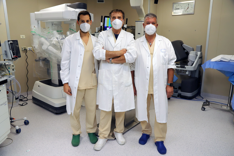 Particolare intervento di chirurgia robotica urologica, paziente operata a tre tumori sincroni bilaterali ai reni