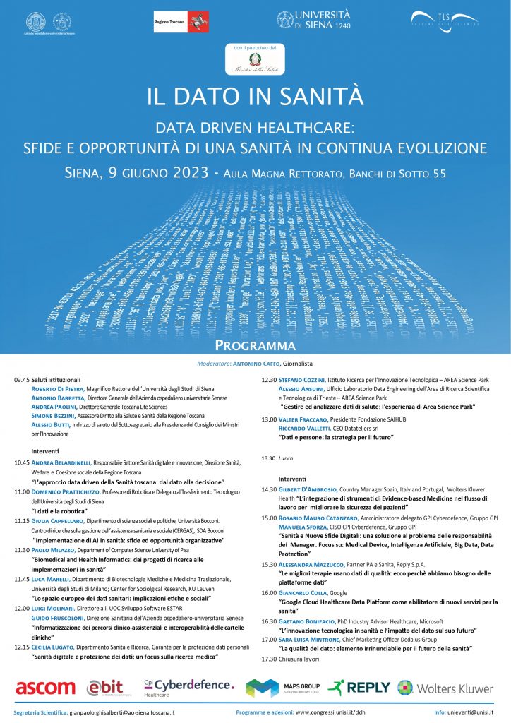 “Il dato in sanità – Data Driven Healthcare: sfide e opportunità di una sanità in continua evoluzione”