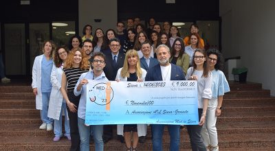 Grande generosità da parte dell’associazione “Med in Siena 2023” a sostegno di AIL Siena-Grosseto e dell’UOC Ematologia dell’Aou Senese: donati 9mila euro per i pazienti ematologici