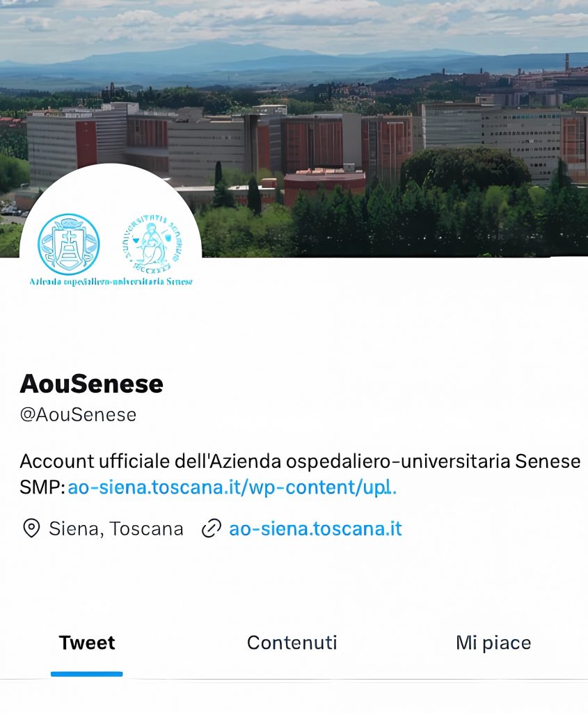 profilo twitter azienda ospedaliero universitaria senese