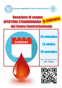 Donazioni di sangue domenicali