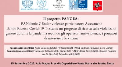 PANGEA: all’Aou Senese il congresso finale sul progetto di ricerca della violenza di genere durante la pandemia