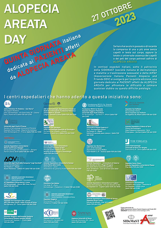 Alopecia Areata Day: venerdì 27 ottobre visite gratuite ad accesso libero all’Aou Senese