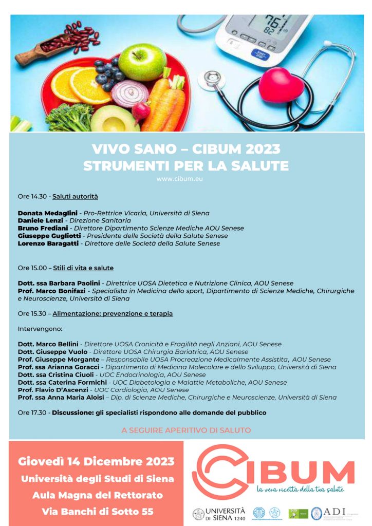 Vivo Sano – Cibum 2023: professionisti a confronto su alimentazione e corretti stili di vita