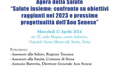 Tornano le Agorà della Salute, gli appuntamenti del Comitato di Partecipazione dell’Aou Senese per confrontarsi su temi sanitari di interesse pubblico