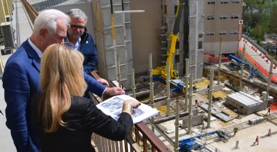 Sopralluogo di Giani e Bezzini al cantiere del Lotto Volano