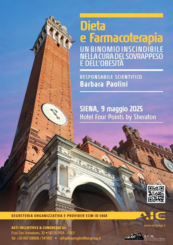 Dieta e farmacoterapia. Esperti a confronto a Siena il 9 maggio