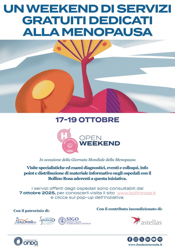 Open Week Menopausa di Fondazione Onda ETS: a visite, consulenze, colloqui in presenza ed esami all’Aou Senese il 17 ottobre
