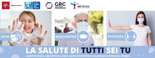 Campagna Regione Toscana Mani Mascherina e Distanza per COVID-19